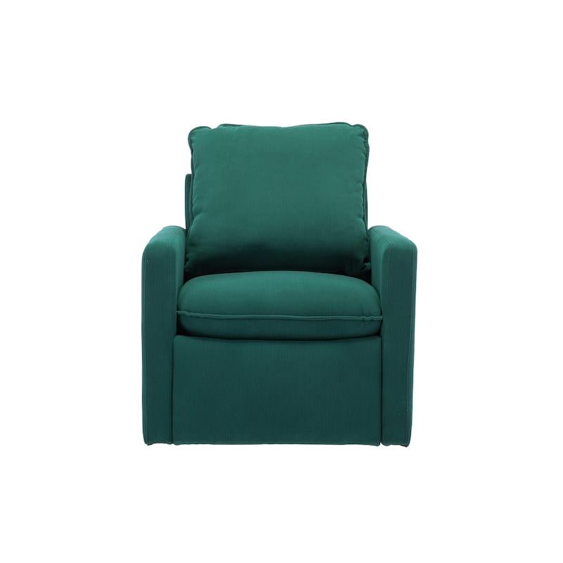Velvet Upholstered 360 Degree Swivel Accent Sofa Chair with a pillow
