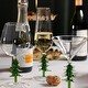 preview thumbnail 10 of 10, Treetop Cheers Glass Champagne Flutes - Holiday Stemware, Set of 4