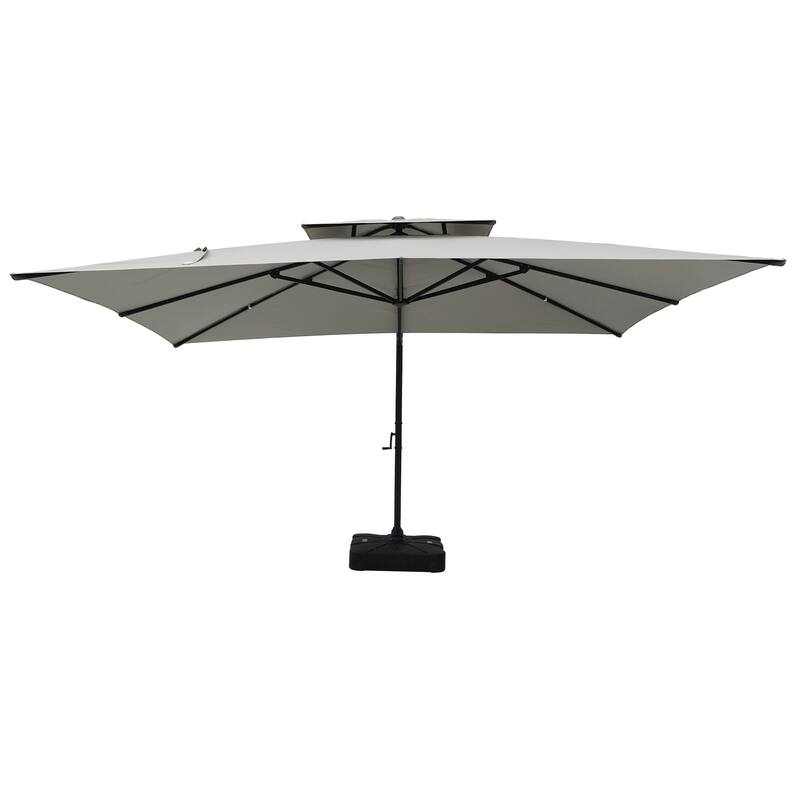 13-Ft Aluminum Dual-Roof Cantilever Umbrella