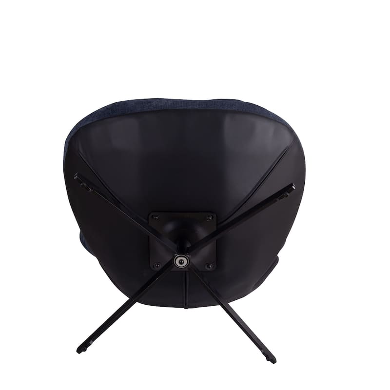 32.25" Chenille Swivel Lounge Chair