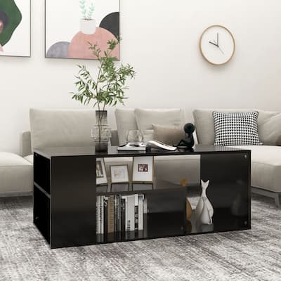 vidaXL Coffee Table Accent End Sofa Table for Living Room Engineered Wood - 39.4" x 19.7" x 15.7"