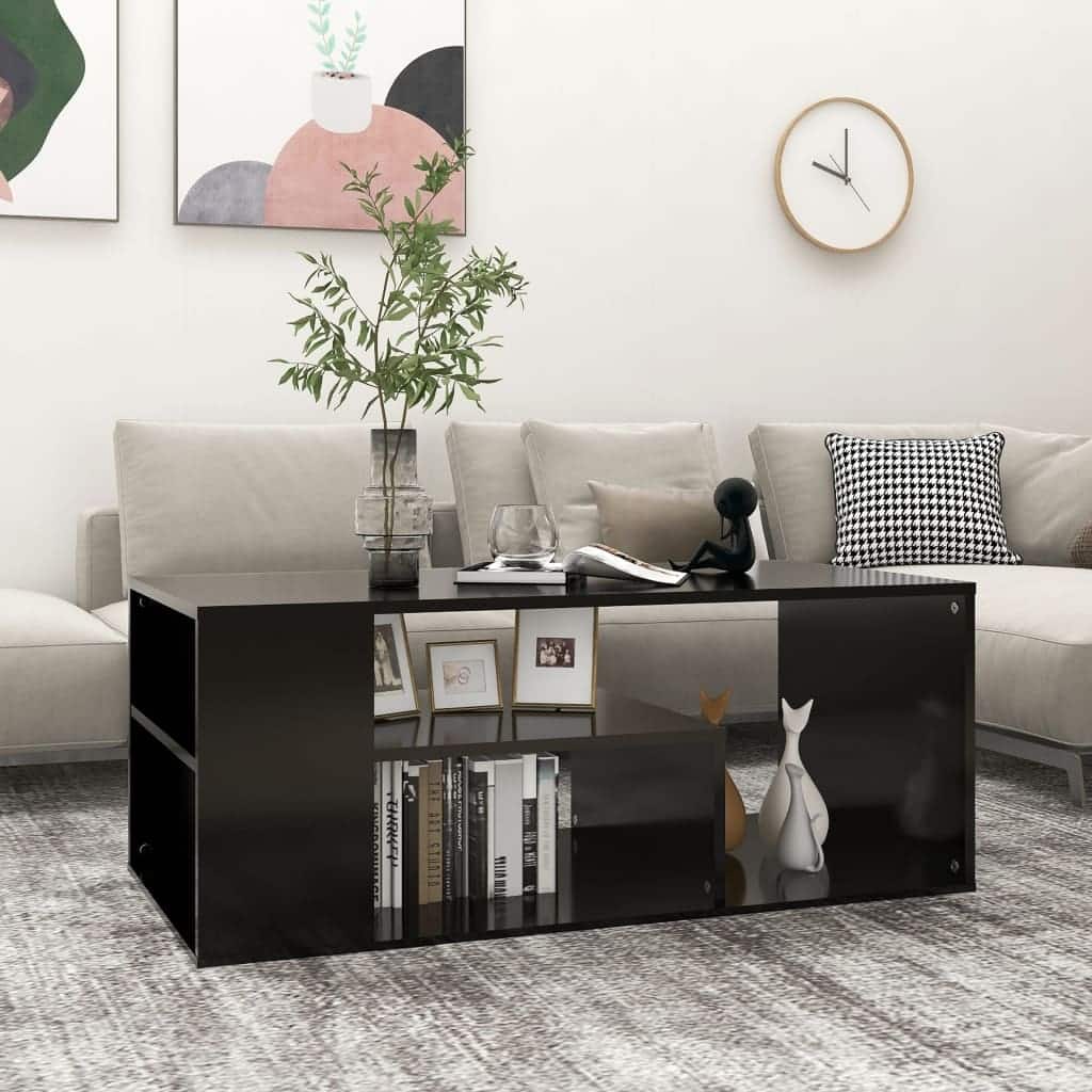 vidaXL Coffee Table Accent End Sofa Table for Living Room Engineered Wood - 39.4" x 19.7" x 15.7"