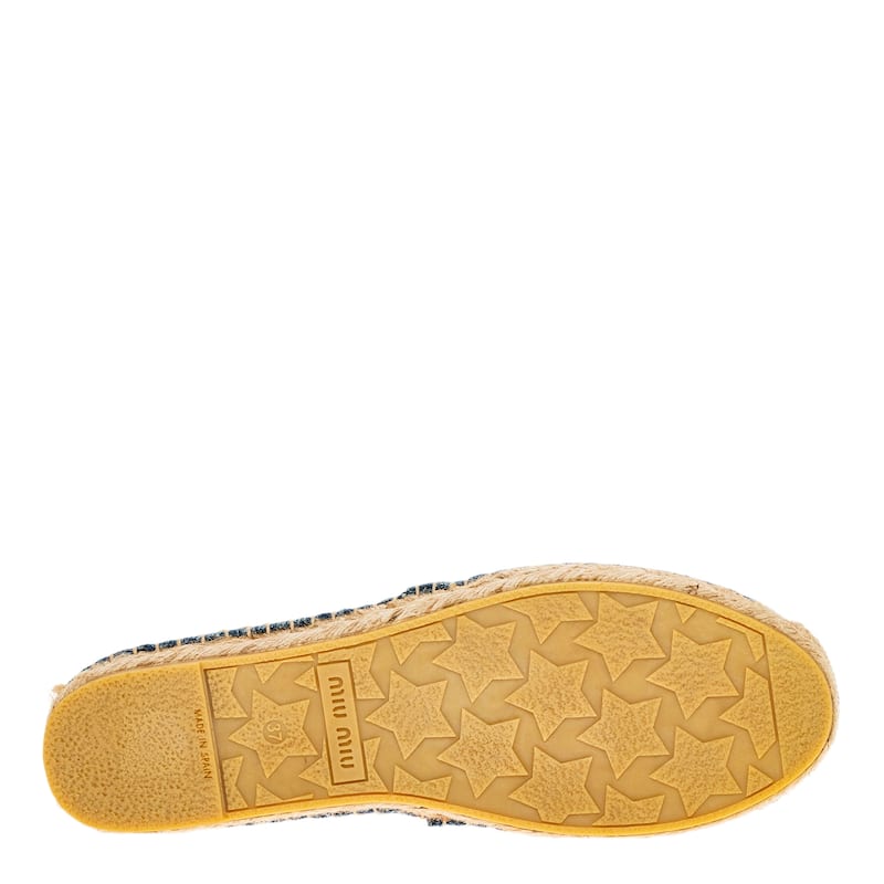 Miu Miu Denim Logo Espadrilles