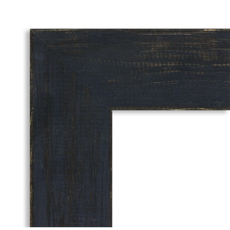 Beveled Wood Wall Mirror - Shiplap Navy Frame