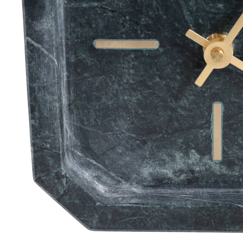Modern Glam Marble & Stone Clock for Home Decor