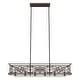 preview thumbnail 12 of 20, Hunter Langwood 6-Light Linear Chandelier - Dining Room, Kitchen Island, Cage - Contemporary, Modern Farmhouse, Shabby Chic