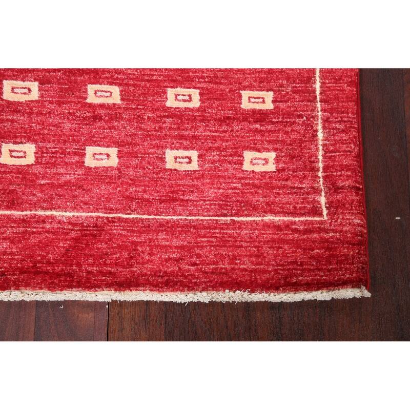 Oriental Gabbeh Kashkoli Wool Runner Rug Hand-knotted Staircase Carpet - 2'9" x 8'1"