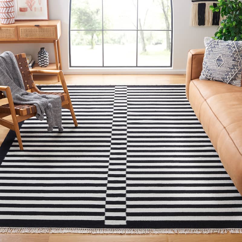 SAFAVIEH Handmade Flatweave Striped Kilim Farah Wool Rug