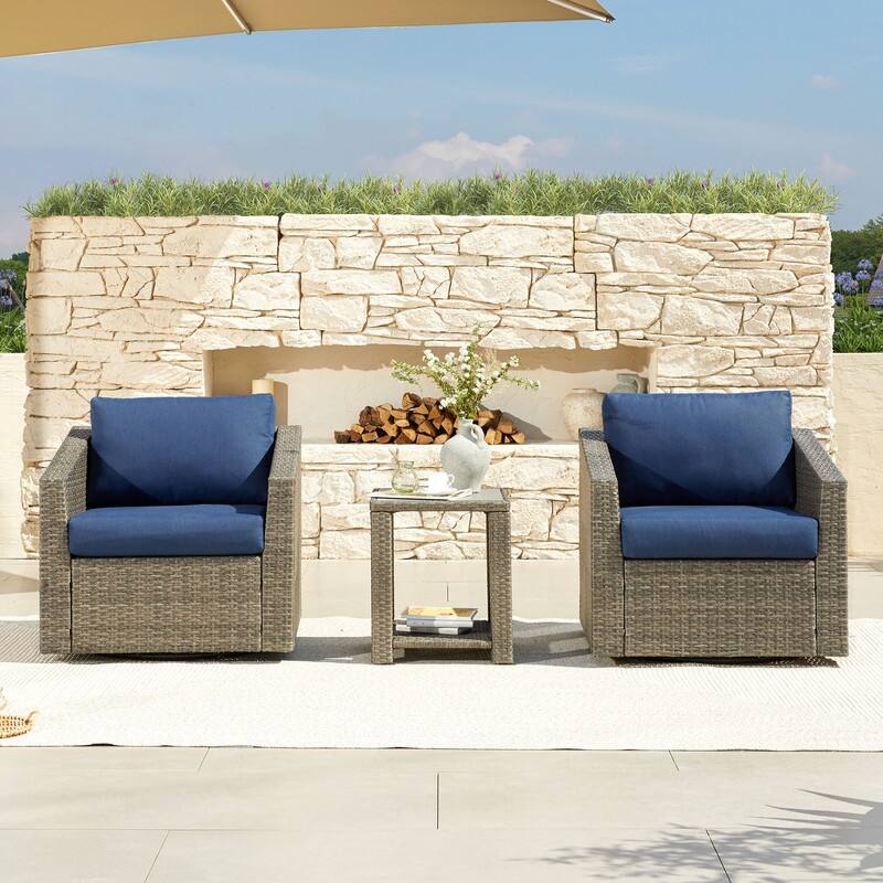 Oakley Outdoor Wicker Patio Furniture Swivel Chair