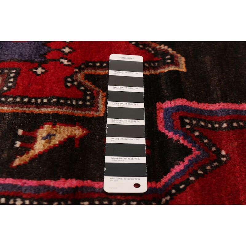 ECARPETGALLERY Hand-knotted Anadol Black, Red Wool Rug - 3'3 x 9'4