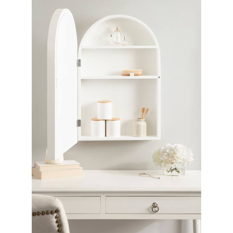 DesignOvation Herenshaw Arch Mirror Vanity Cabinet - 20x6x30