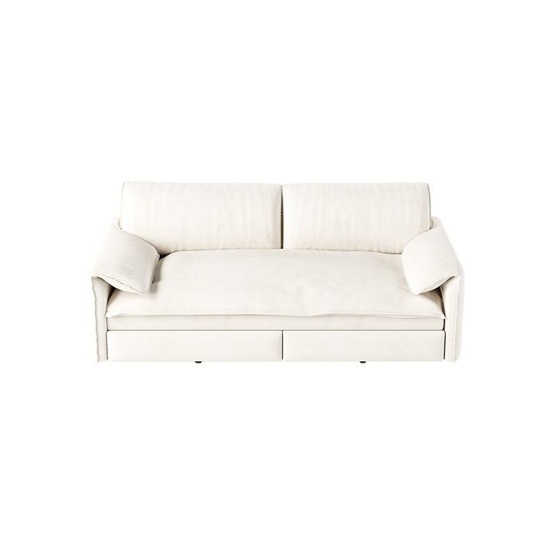 66" Queen Pull Out Sofa Bed, 3-in-1 Convertible Sleeper Sofa with Side Storage