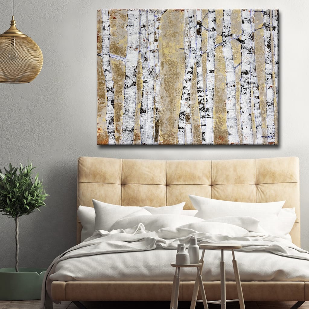 'October Birch Grove' Wrapped Canvas Wall Art by Norman Wyatt Jr.