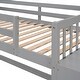 preview thumbnail 8 of 48, Floor Bunk Bed with Movable Storage Cabinet, Solid Wood Bunkbeds Frame