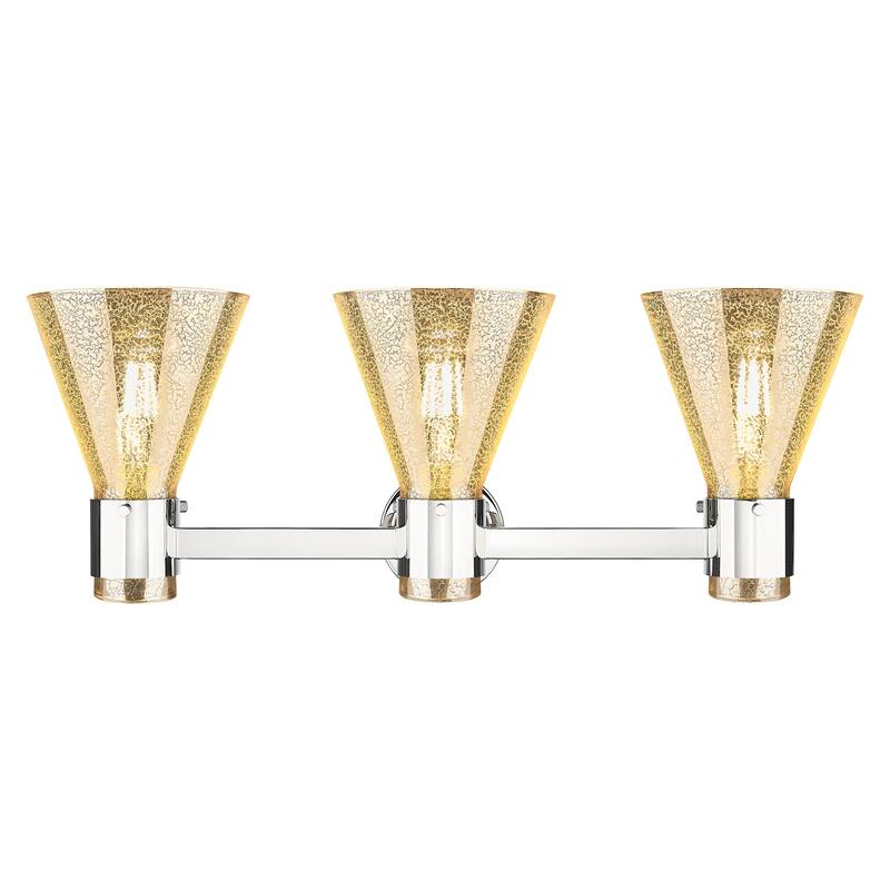 Innovations Lighting 464-3W-G464C-7ME Lawton Cone 3 Light 24" Wide