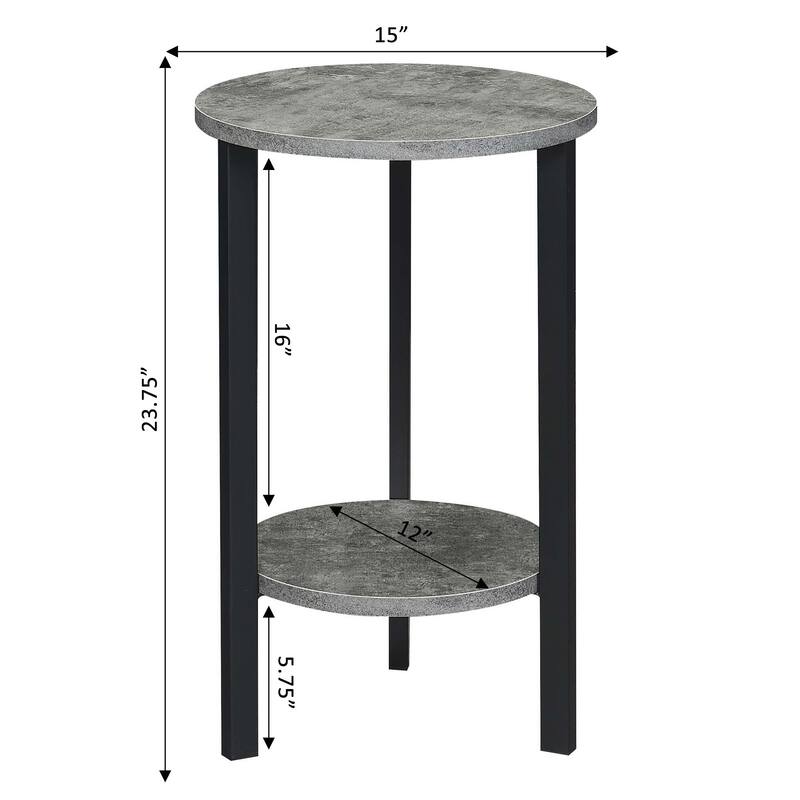 Convenience Concepts Graystone 24 inch 2 Tier Plant Stand