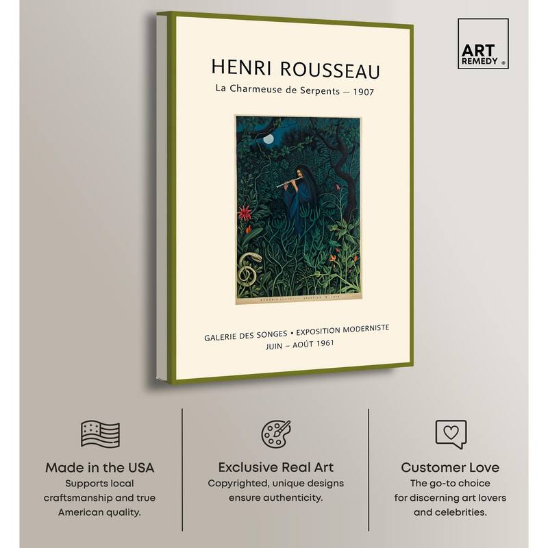 Rousseau's Jungle Dream Canvas by Art Remedy, Gallery Wrapped