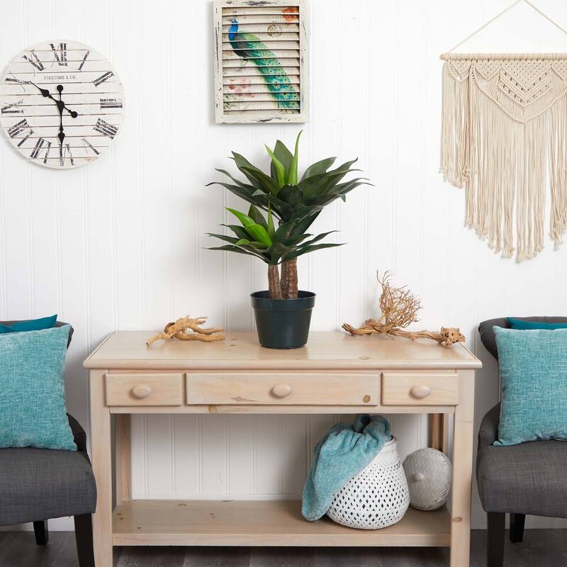 Artificial Peperomia Plant in Vase Realistic Faux Watermelon Plant Decor Home Office Living Room Accent - Green - 29