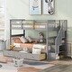 preview thumbnail 5 of 18, Stairway Twin-Over-Twin Bunk Bed with Three Drawers for Bedroom,Dorm,4 Different Sizes Hide Underneath Stairs