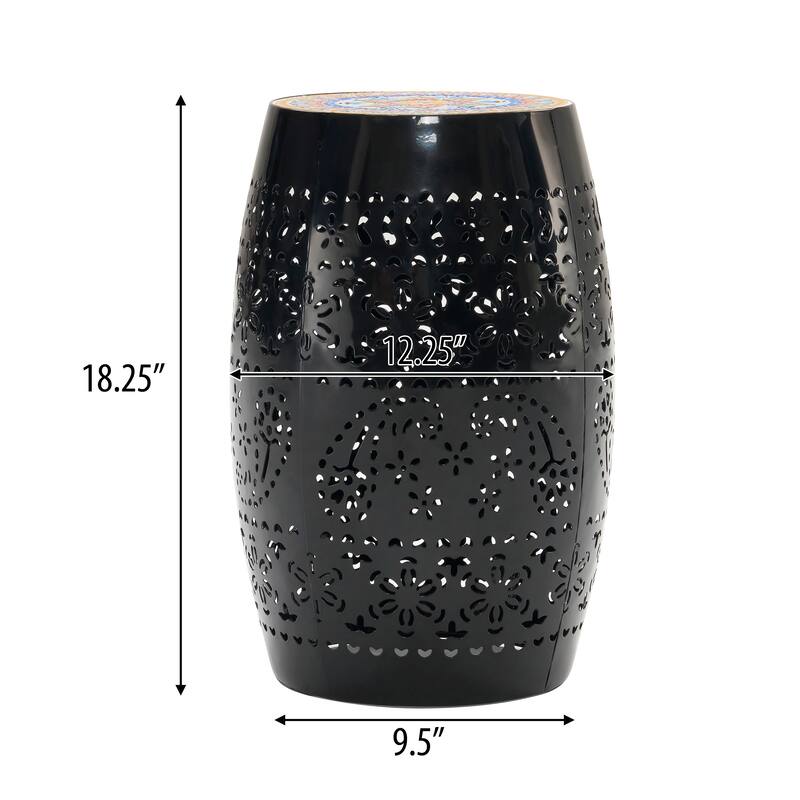 Midnight Black Compact Side Table (12-Inch)‌