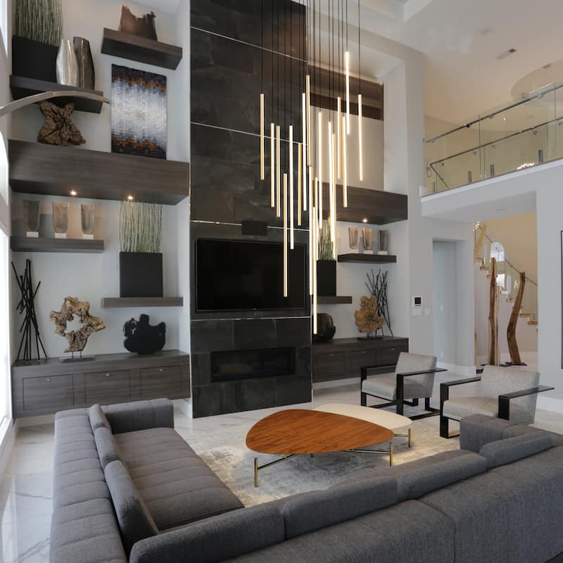8/12/18-Light Dimmable Integrated LED Chandelier Linear Kitchen Island Light