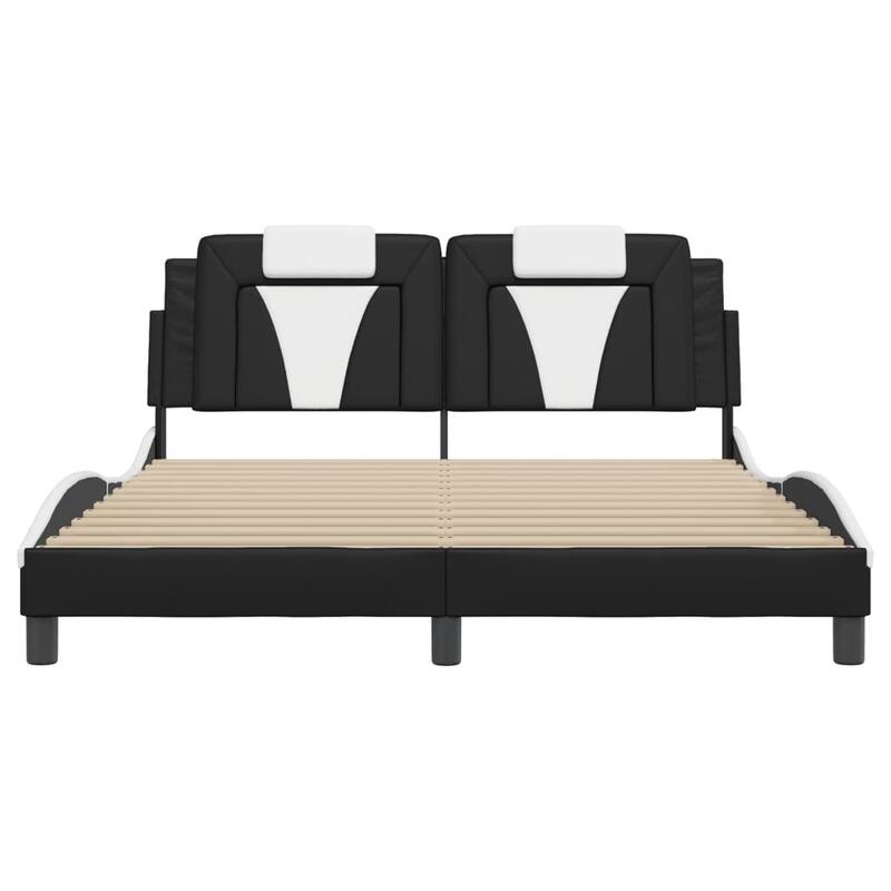 vidaXL Bed Frame Black and White