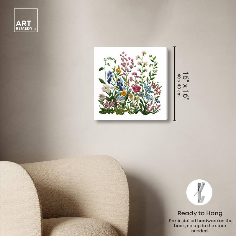 Wildflower Patch I Canvas by Art Remedy, Gallery Wrapped