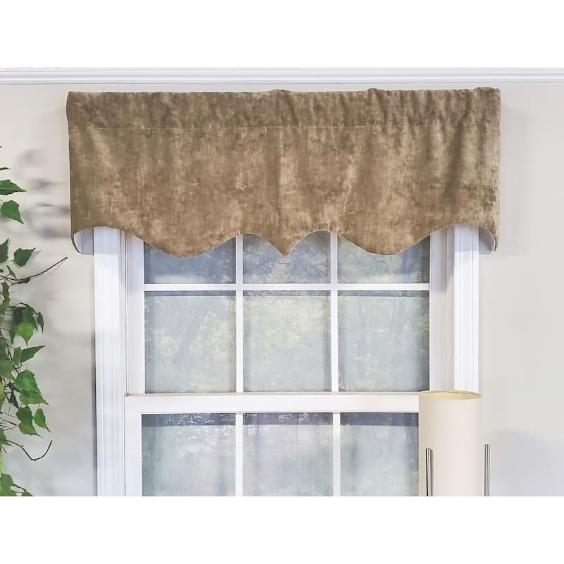 RLF Home Design Karly Suede Regal Window Valance - Khaki