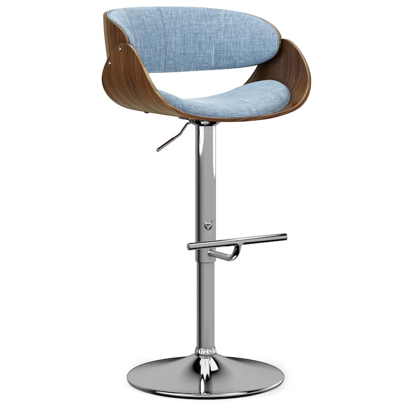 WYNDENHALL Gilford Mid Century Modern 34" Adjustable Swivel Bar Stool