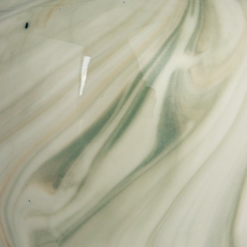 Decorative Stoneware Vases with Marbled Designs, Set of 3