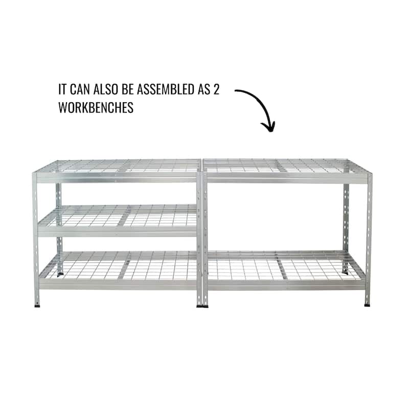 Ar Shelving Rust resistant Wire Shelving Heavy Duty Collection - 47.2in.W x 18in.D x 71 in.H.