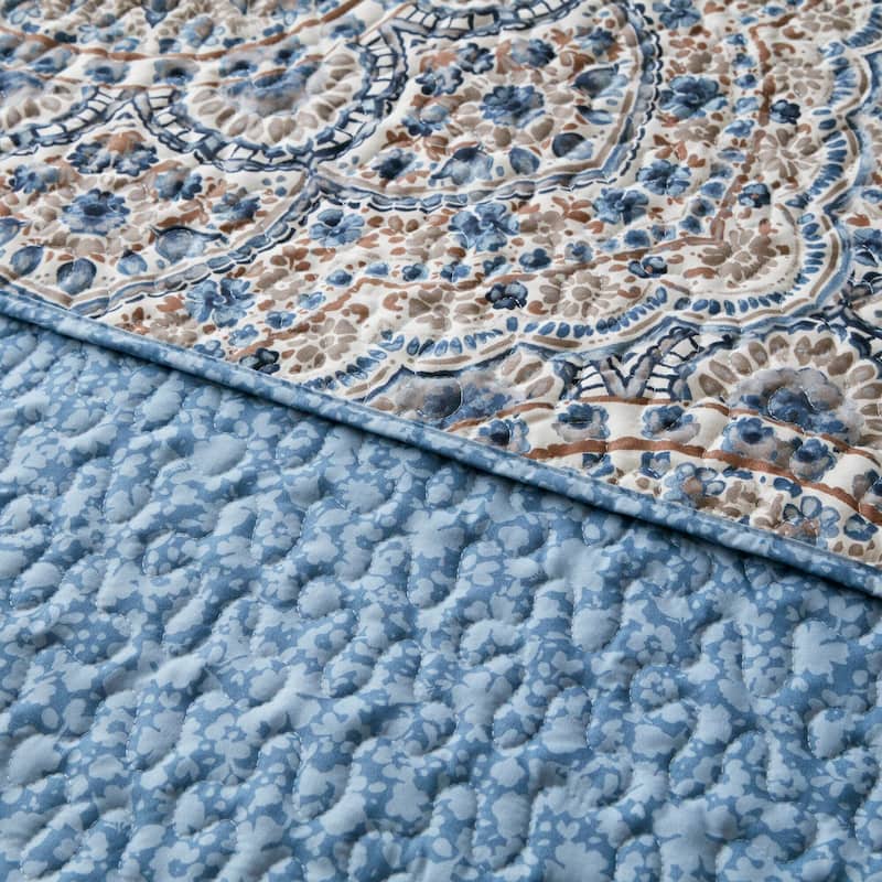 Chelsea Square Valerie Boho Floral Reversible Quilt