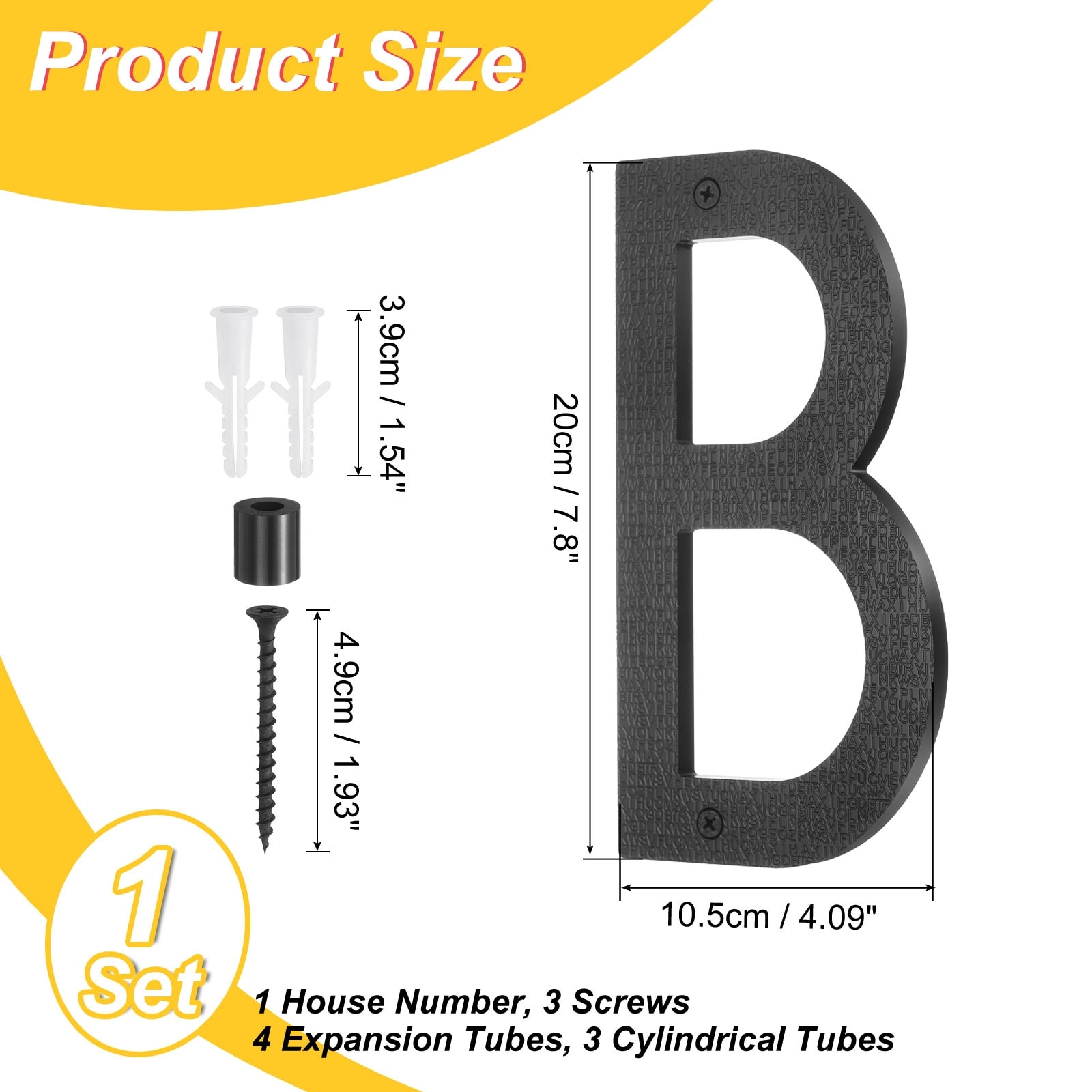 Floating House Number, Modern Address Number ABS Textured Digital with Mounting Hardware for House, Door, Farm House, Street