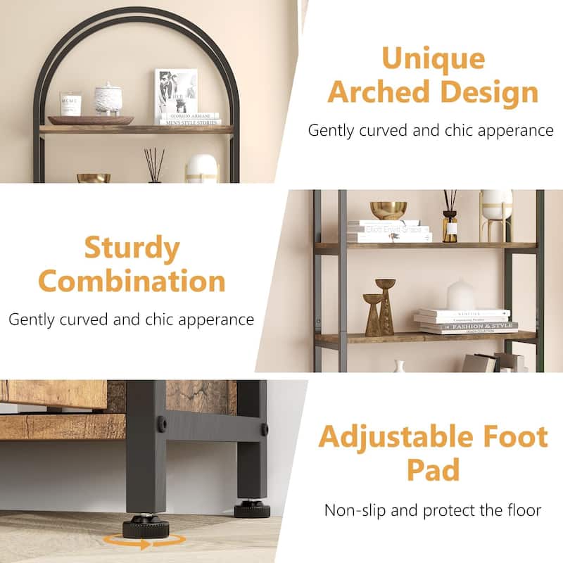 71.5 Inch Tall Bookshelf with Door