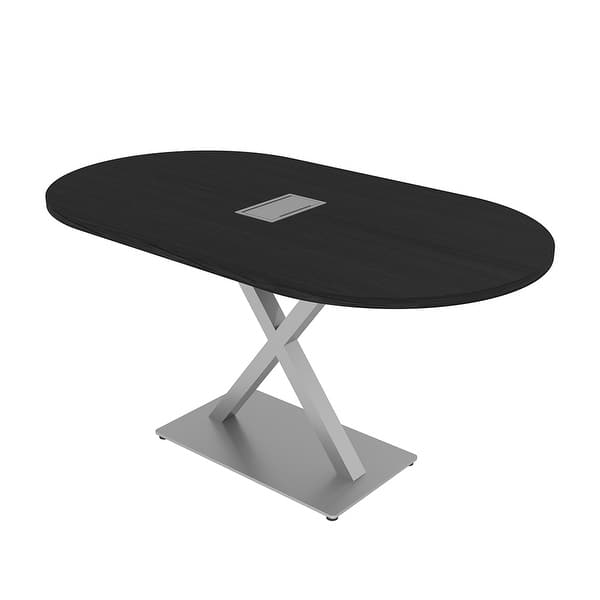5Ft Racetrack Conference Table X Shaped Base Power Unit Harmony Series ...