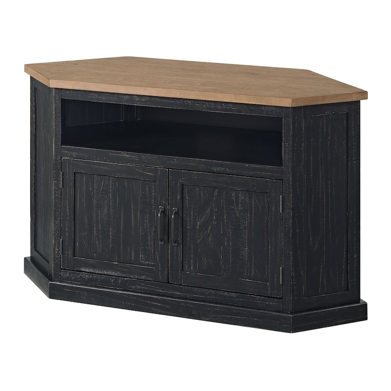 The Gray Barn Danebury Rustic 50-inch Solid Wood Corner TV Stand