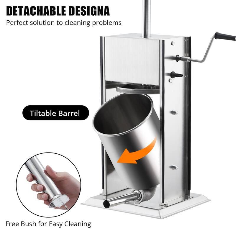 Manual Sausage Stuffer with 5 Stuffing Tubes