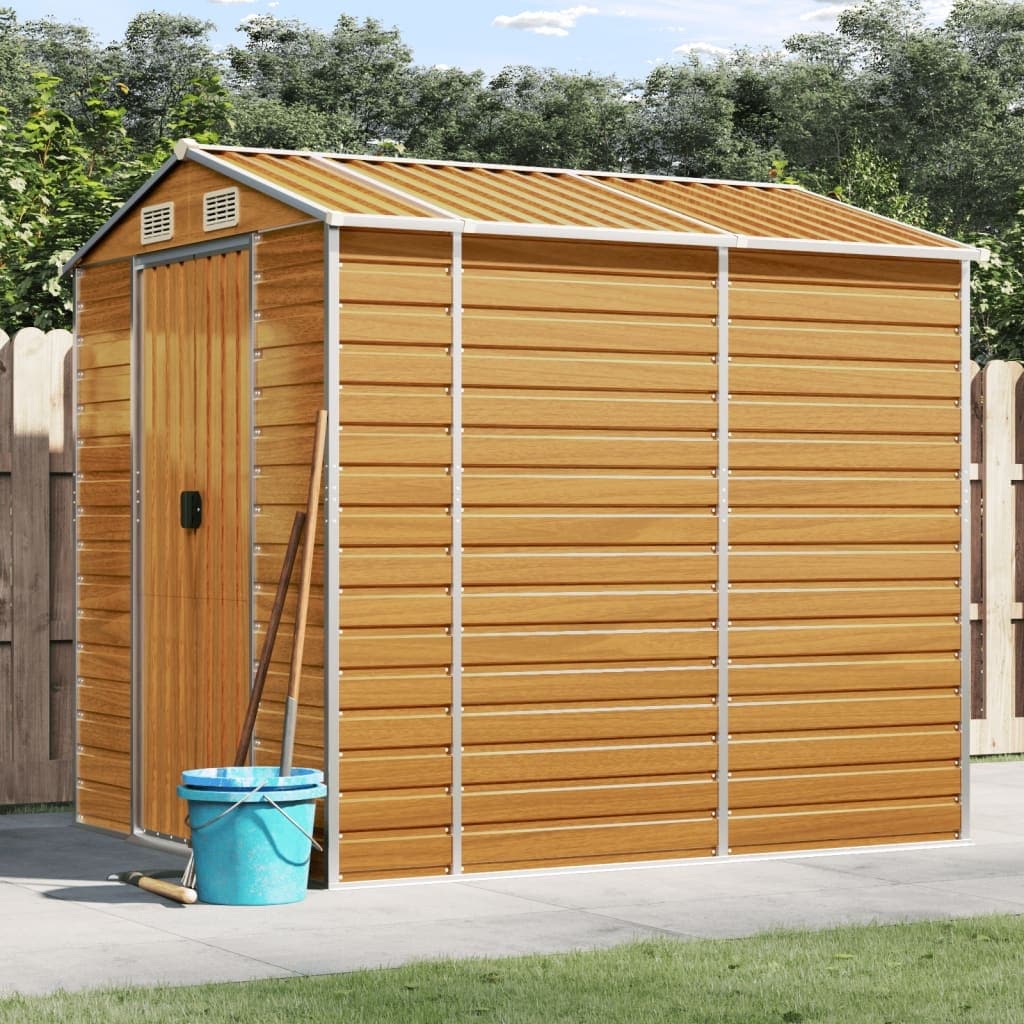 vidaXL Garden Shed Metal Outdoor Storage Shed Anthracite Galvanized Steel