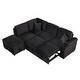 preview thumbnail 55 of 79, 84.75" Sleeper Sofa Bed, 2 In 1 Pull Out Sofa Bed L Shape Couch With Storage Ottoman For Living Room, Bedroom Couch