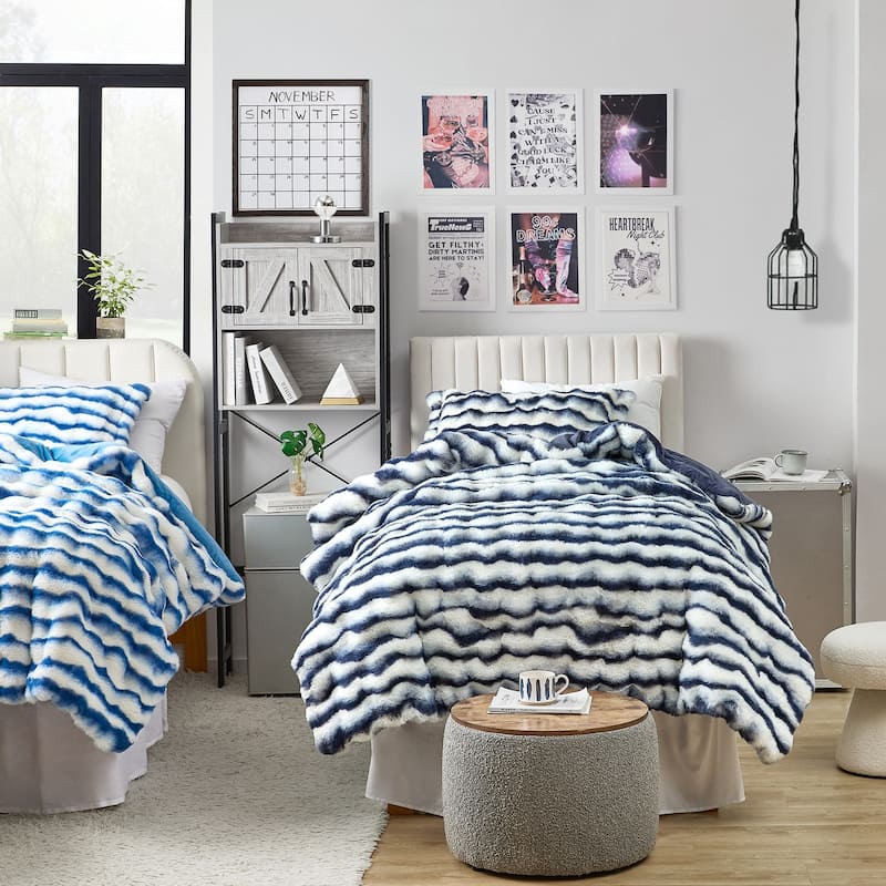 Freezin Waters - Coma Inducer® Oversized Comforter Set - Navy Ocean - 2 Piece - Twin XL