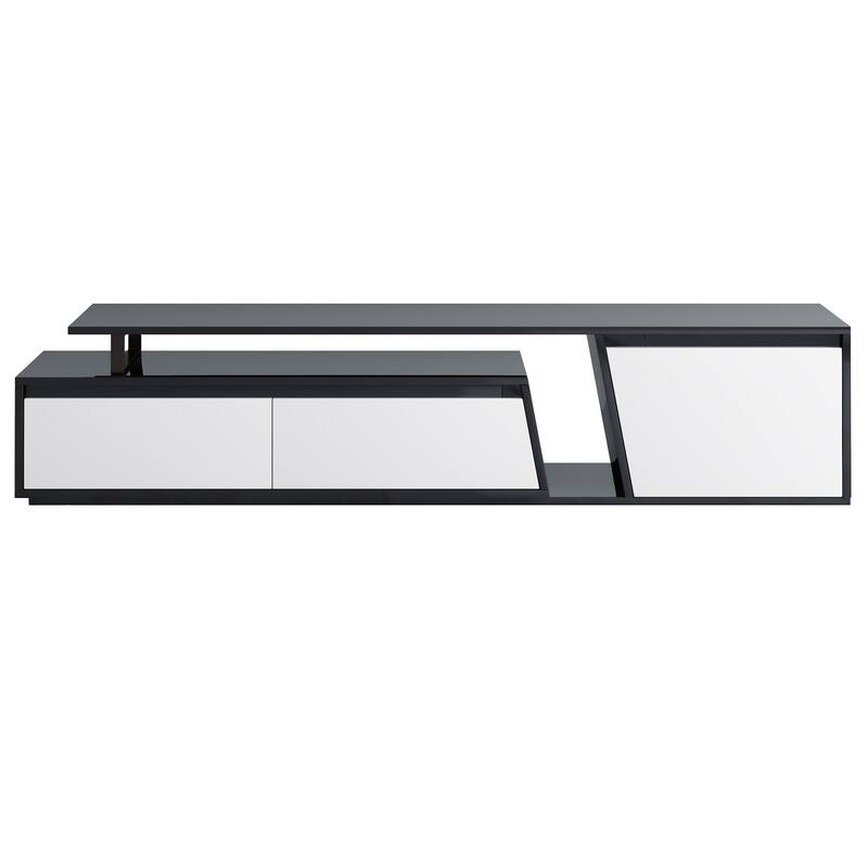 Rectangle Extendable TV Stand with 2 Drawers