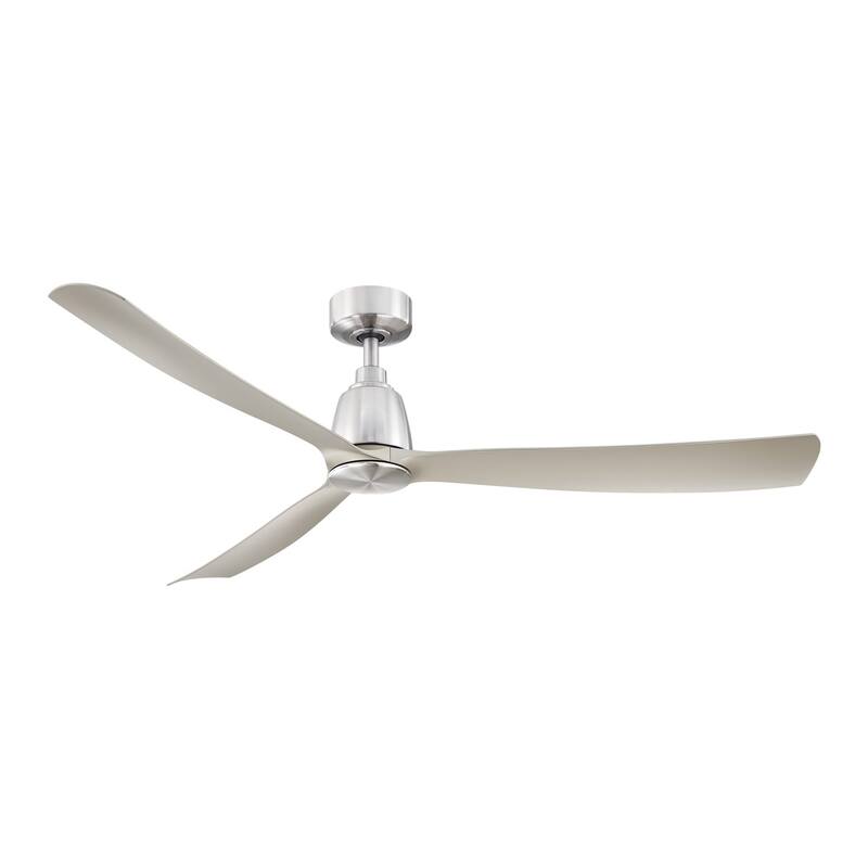 Fanimation Kute 60 inch Indoor/Outdoor Smart Ceiling Fan with Remote - Brushed Nickel
