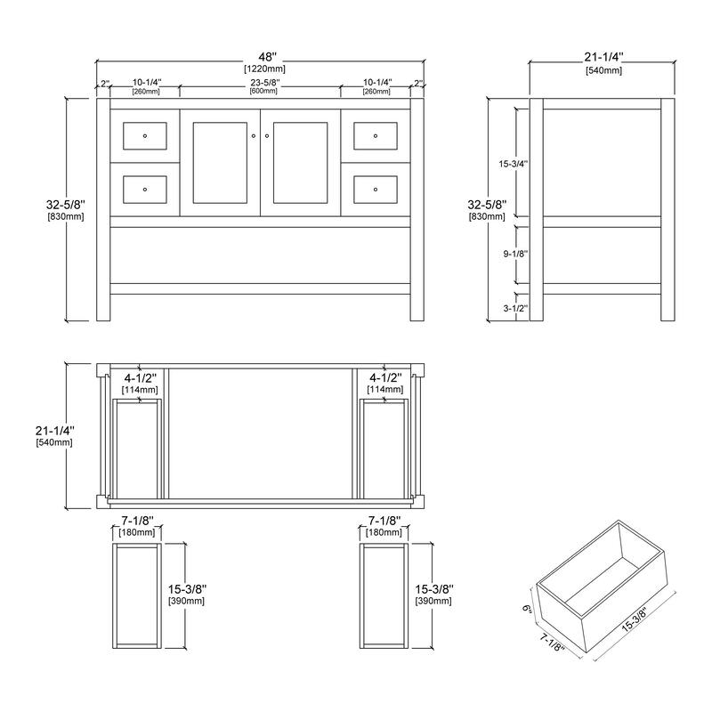 Winslow 48" Double Bathroom Vanity Set