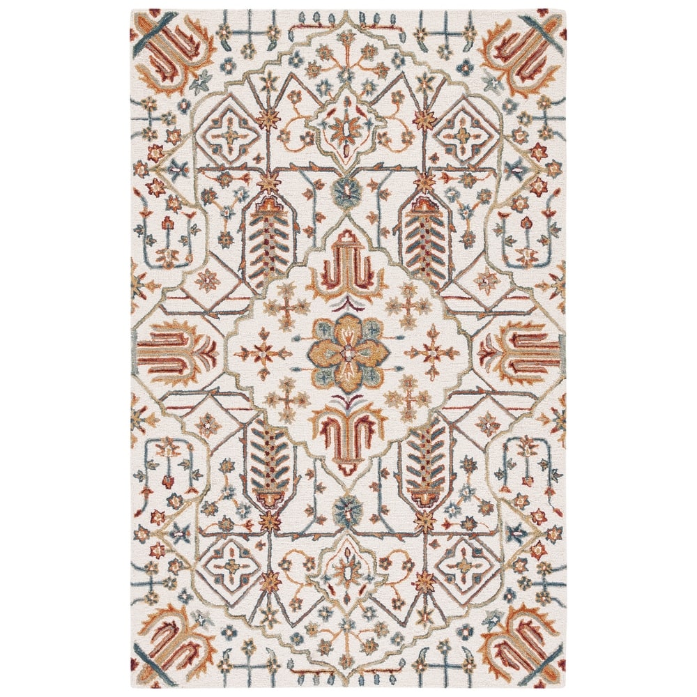 SAFAVIEH Handmade Heritage Snjolaug Floral Wool Rug