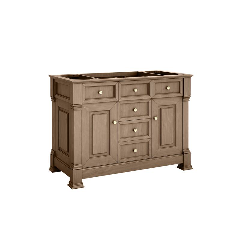 Brookfield 48" Single Vanity, Pecan - No Top