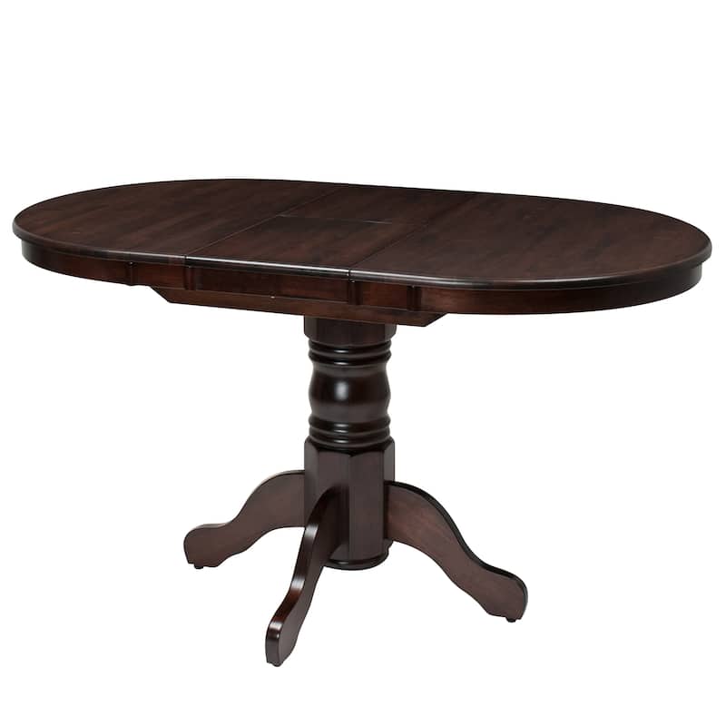 Dilon Extendable Oval Pedestal Dining Table, Brown - Cappuccino
