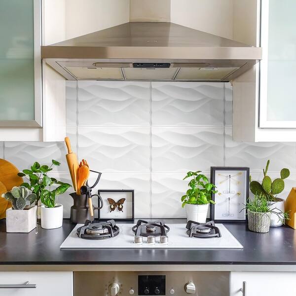 Glossy White 9-7/8" X 15-3/4" Ceramic Wall Tile - 10.90 Sq. Ft