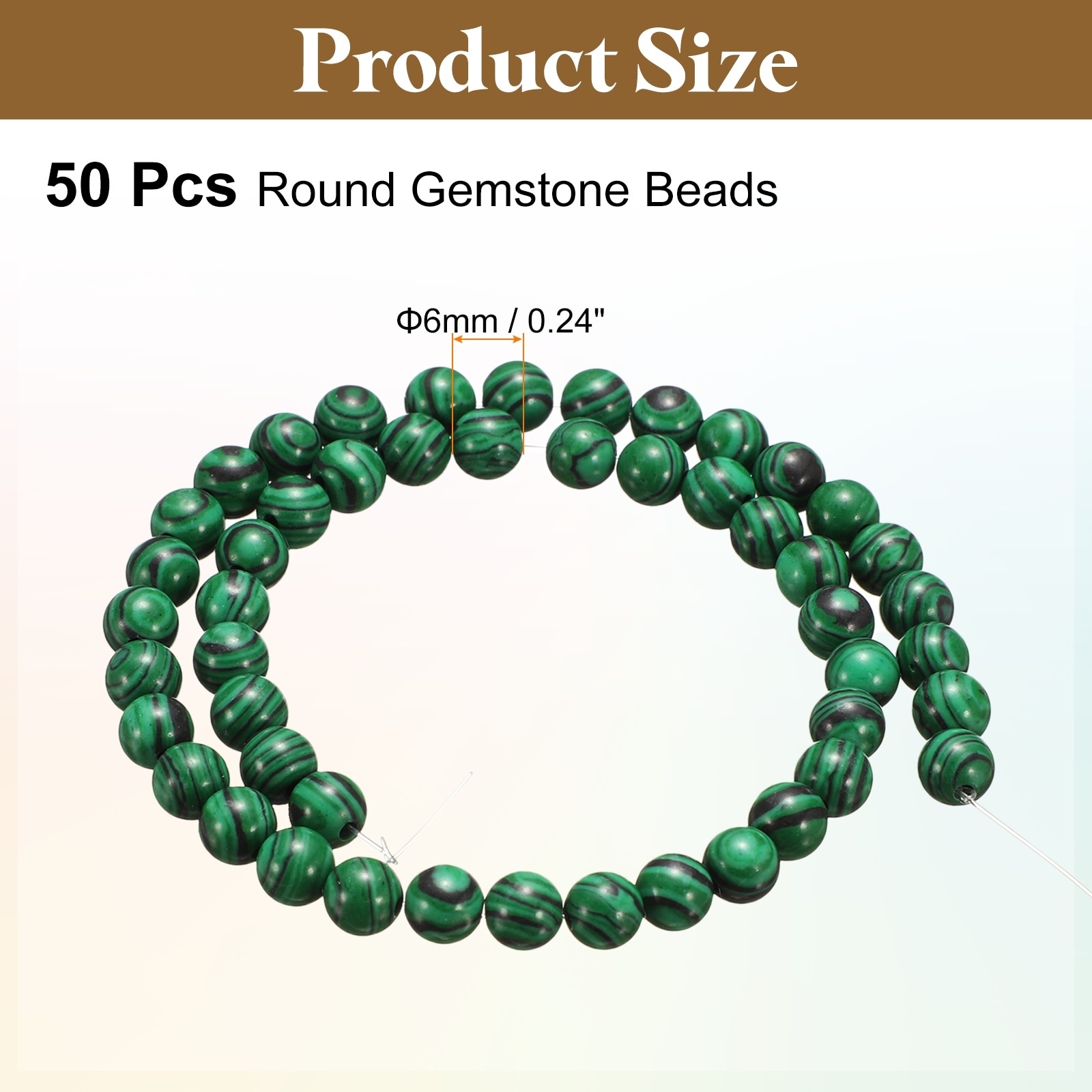 Natural Stone Beads Round Gemstone Stone Loose Beading Real Genuine Smooth Balls Bead for Jewelry Making Necklace Earrings DIY