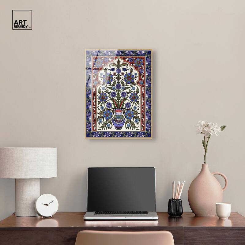 Royal Vase Bloom Acrylic by Art Remedy, Ready to Hang