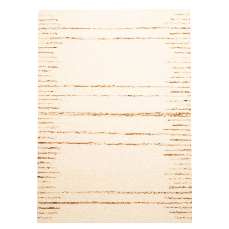 ECARPETGALLERY Braid weave Sienna Cream Wool Rug - 5'5 x 7'7